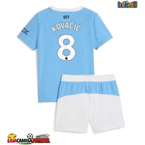 Camisa de Futebol Manchester City Mateo Kovacic #8 Equipamento Principal Infantil 2025-26 Manga Curta (+ Calças curtas)